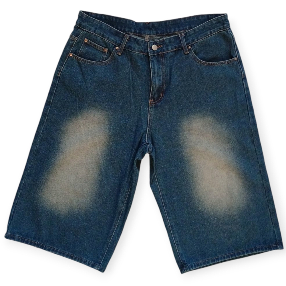 MANFINITY STREET LIFE MEN'S  WASHED DENIM JORTS SHORTS  JEANS. SIZE XL